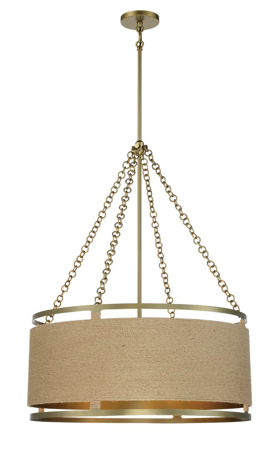 Minka Lavery Windward Passage Six Light Pendant In Soft Brass 1
