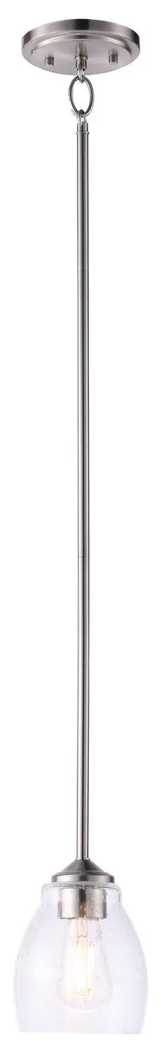 Minka Lavery Winsley One Light Pendant In Brushed Nickel 1