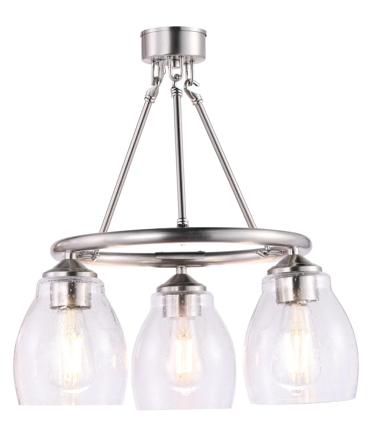 Minka Lavery Winsley Three Light Chandelier In Brushed Nickel 1