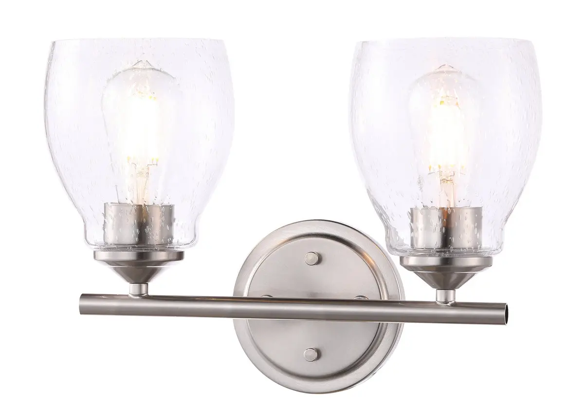 Minka Lavery Winsley Two Light Wall Lamp In Brushed Nickel 1