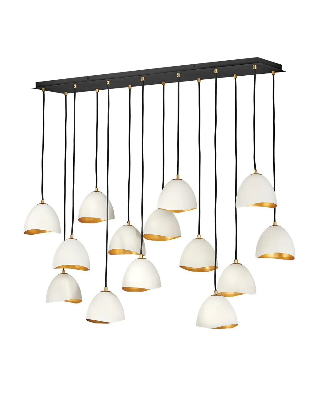 Nula Led Chandelier In Shell White 1