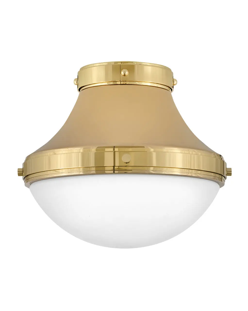 Oliver Led Flush Mount In Bright Brass 1