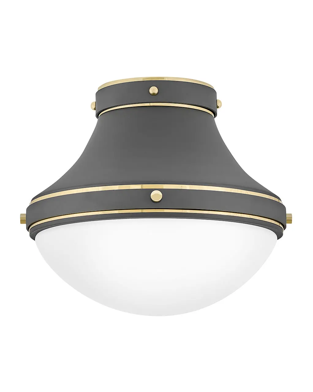 Oliver Led Flush Mount In Dark Matte Grey 1