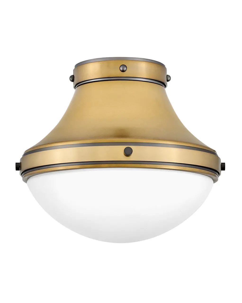 Oliver Led Flush Mount In Heritage Brass 1