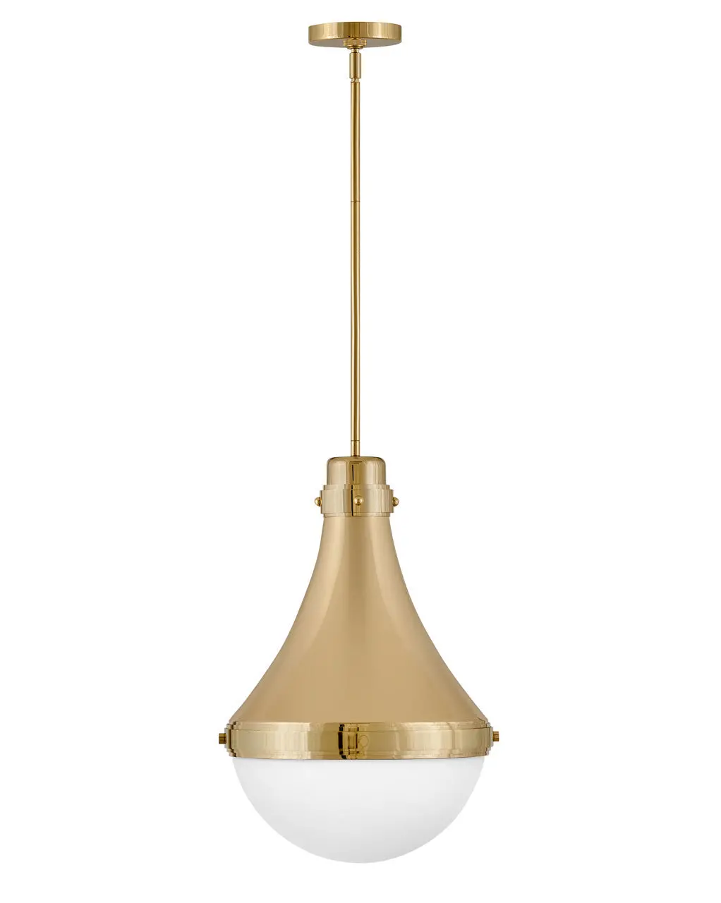 Oliver Led Pendant In Bright Brass 1