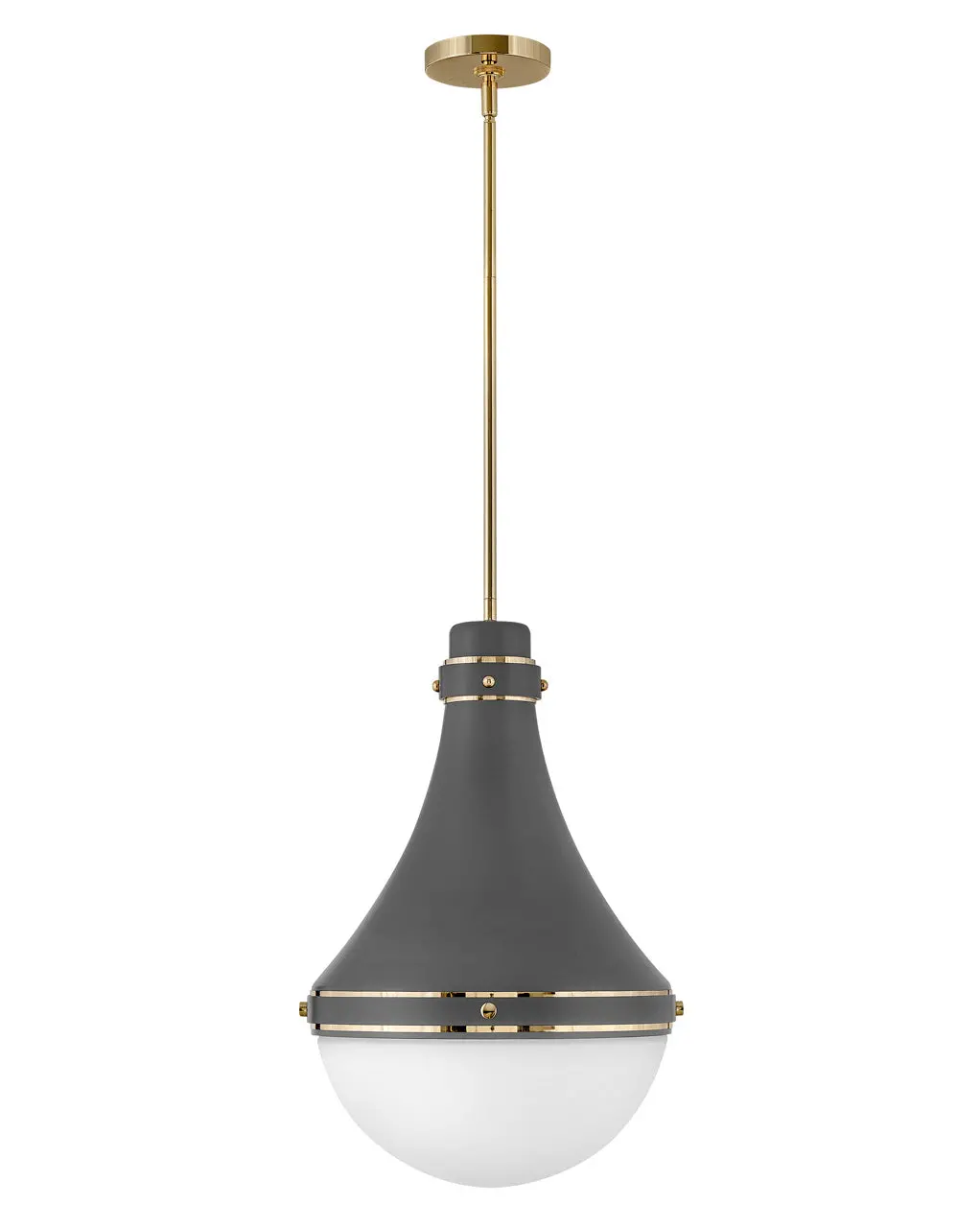 Oliver Led Pendant In Dark Matte Grey 1