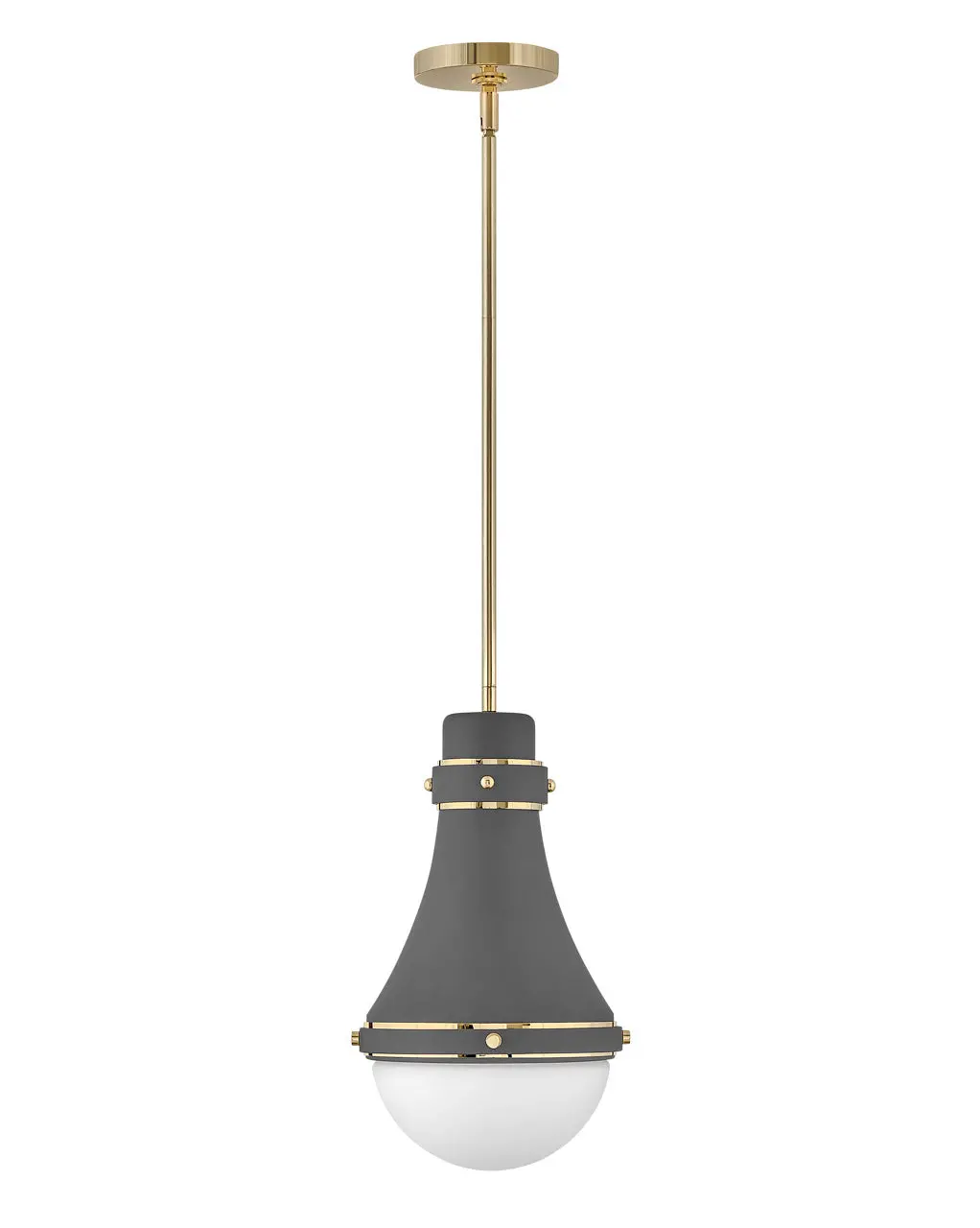 Oliver Led Pendant In Dark Matte Grey 1