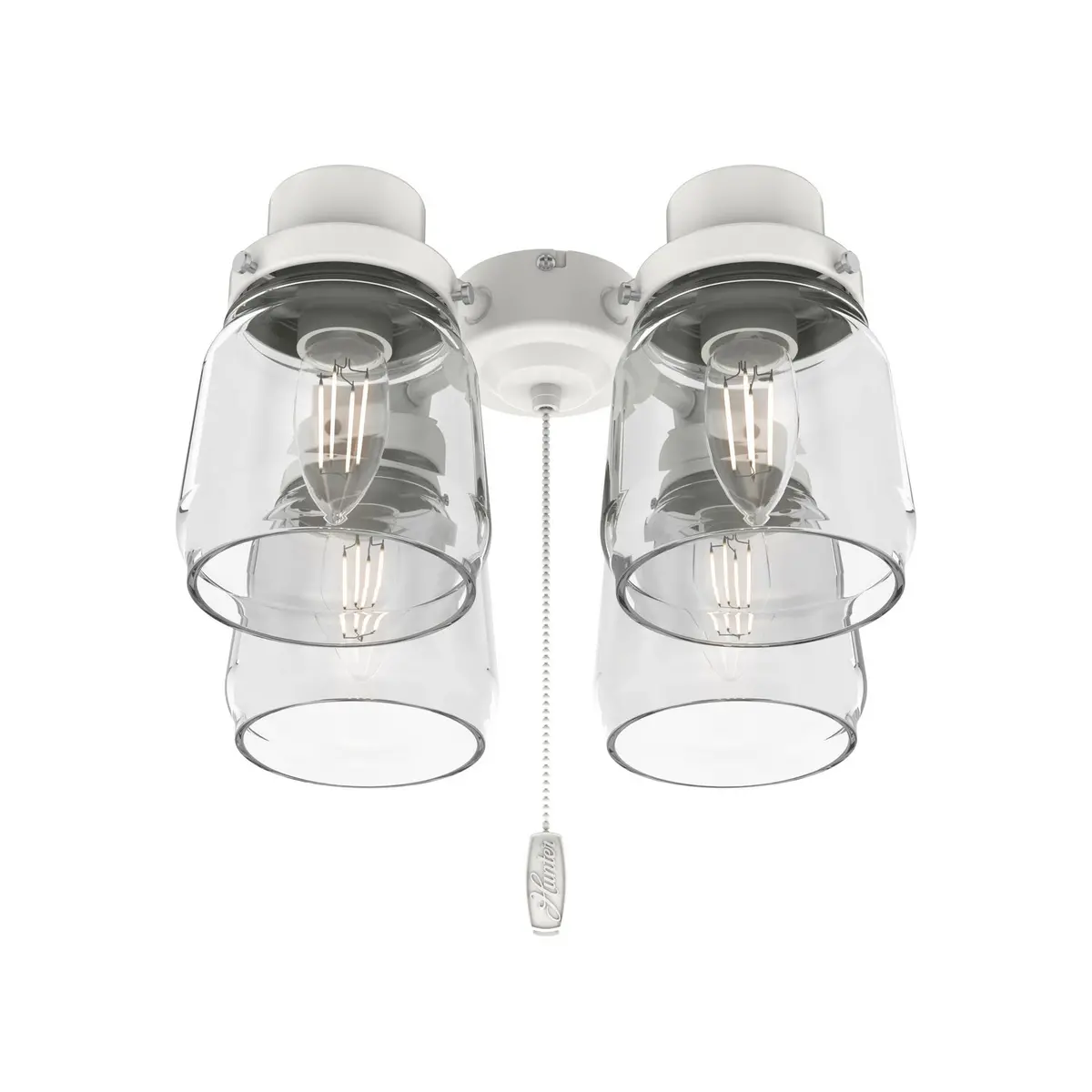 Original Four Light Fitter In White 1