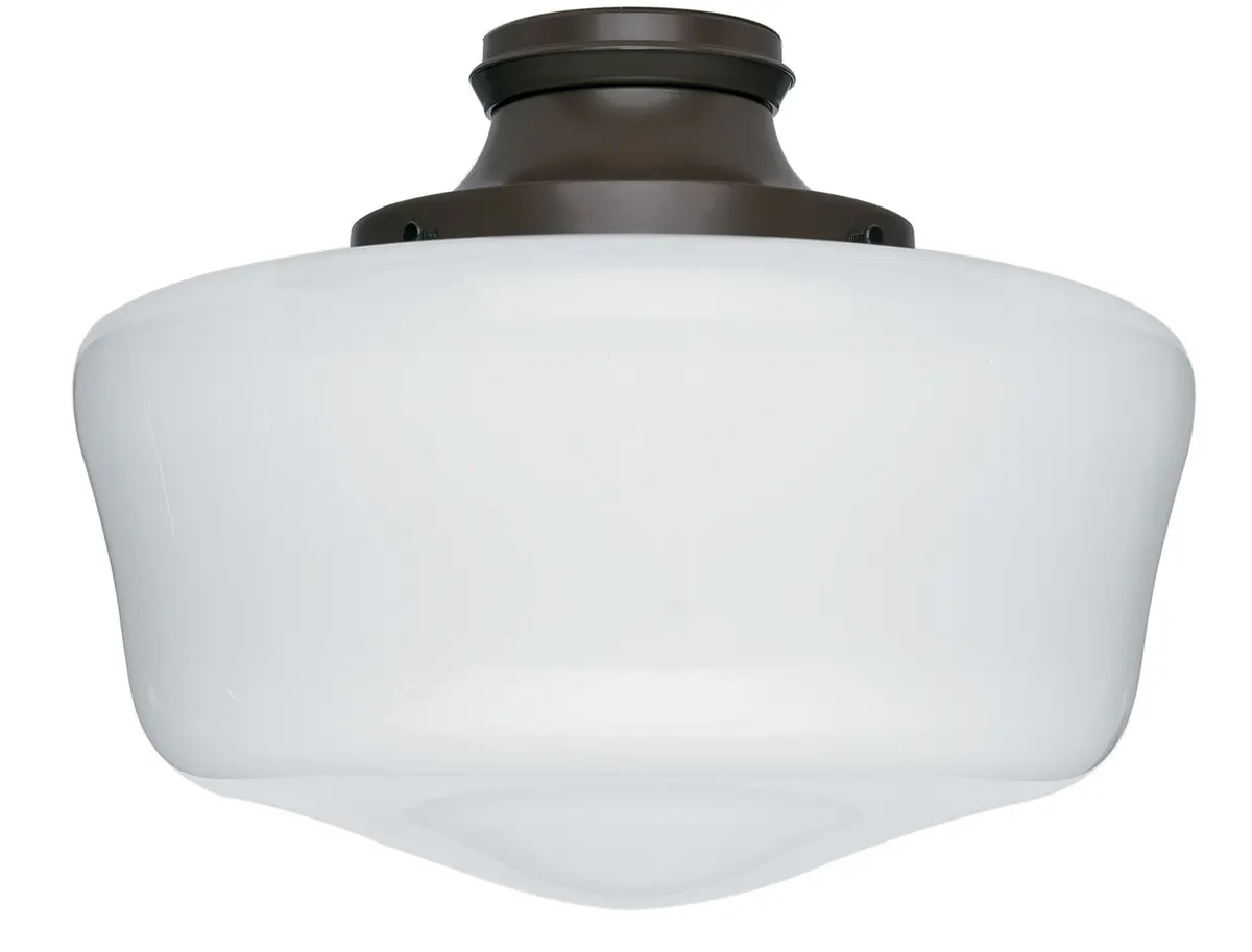 Original One Light Fan Light Kit In Chestnut Brown 1