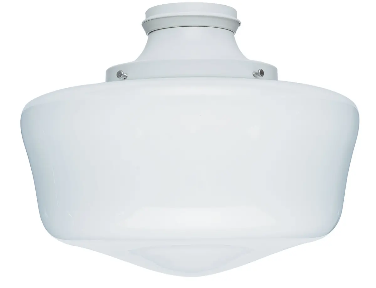 Original One Light Fan Light Kit In White 1