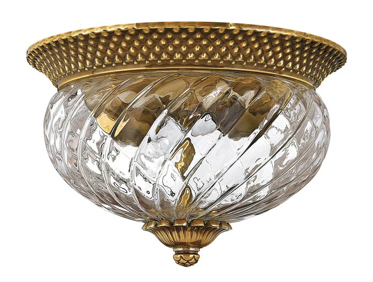Plantation Led Flush Mount In Burnished Brass 1