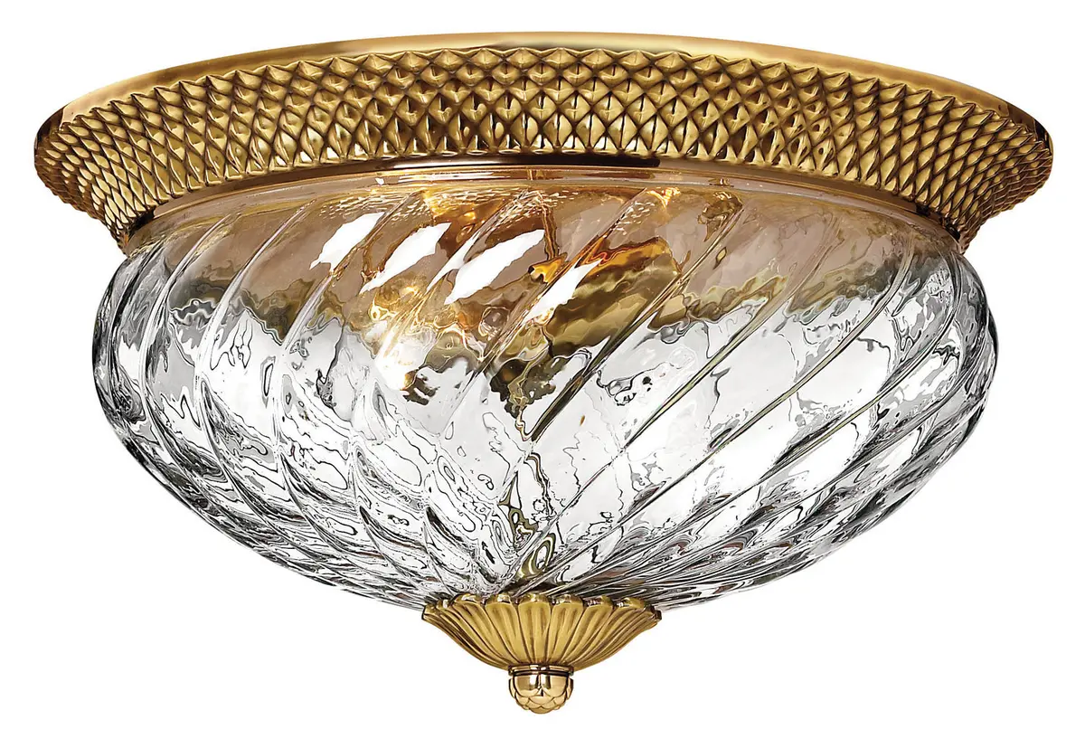 Plantation Led Flush Mount In Burnished Brass 1
