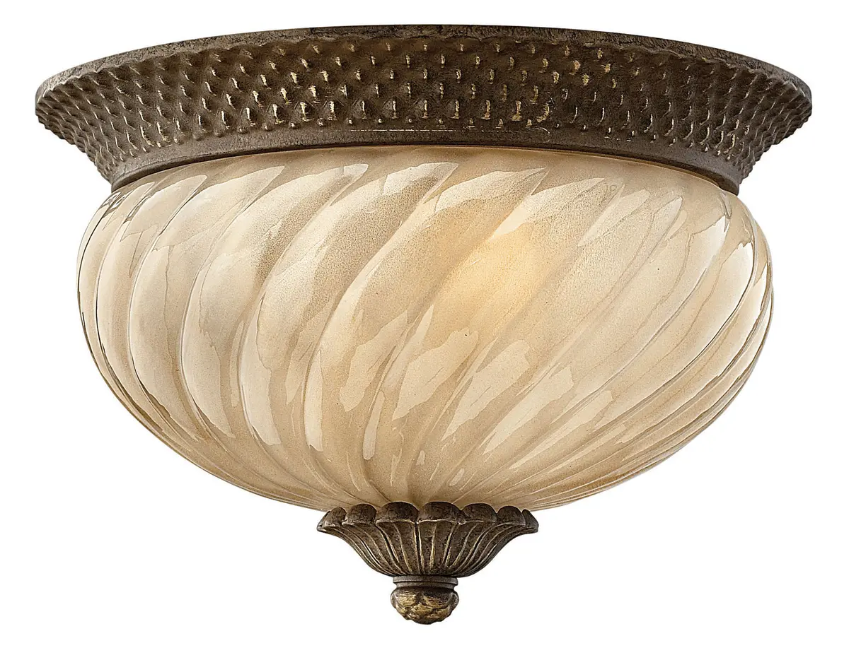 Plantation Led Flush Mount In Pearl Bronze 1