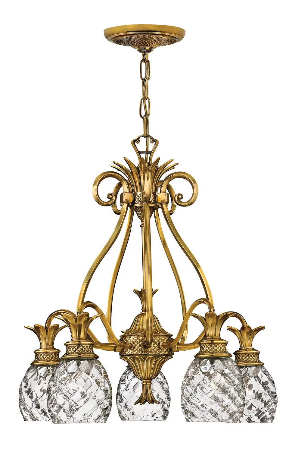 Plantation Led Foyer Pendant In Burnished Brass 1