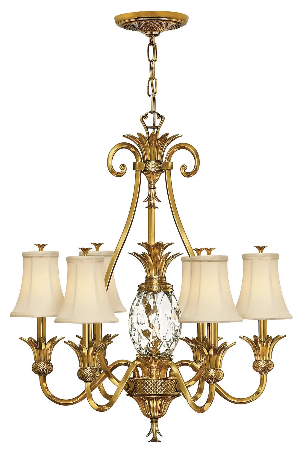 Plantation Led Foyer Pendant In Burnished Brass 1