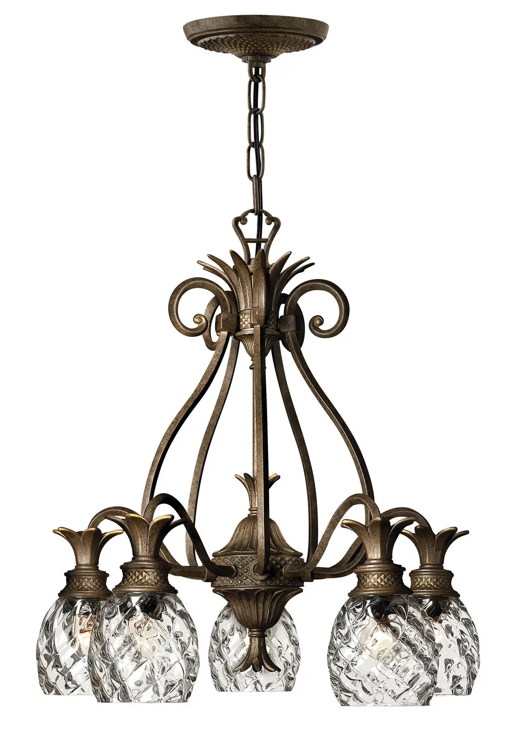 Plantation Led Foyer Pendant In Pearl Bronze 1