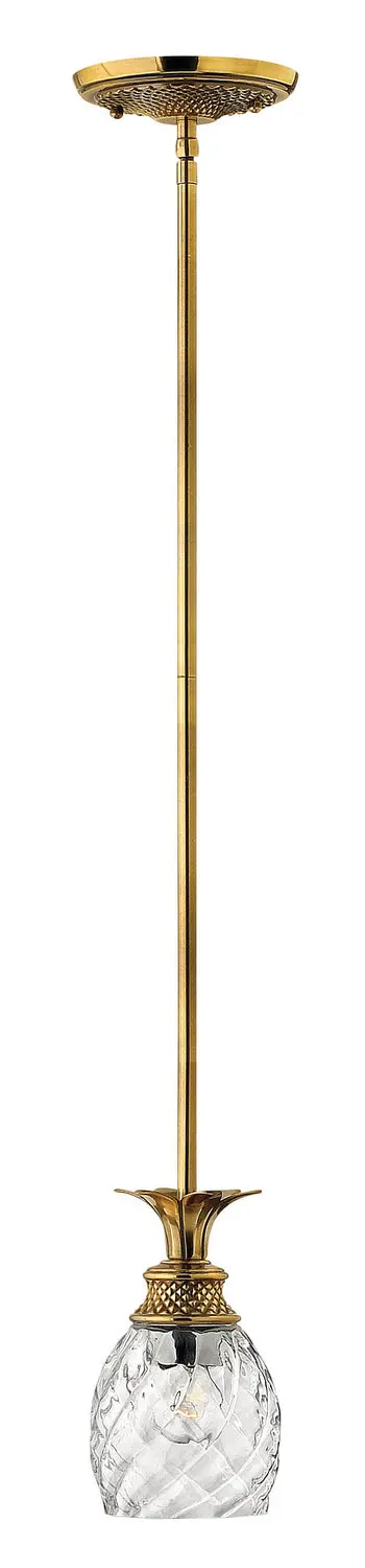 Plantation Led Pendant In Burnished Brass 1