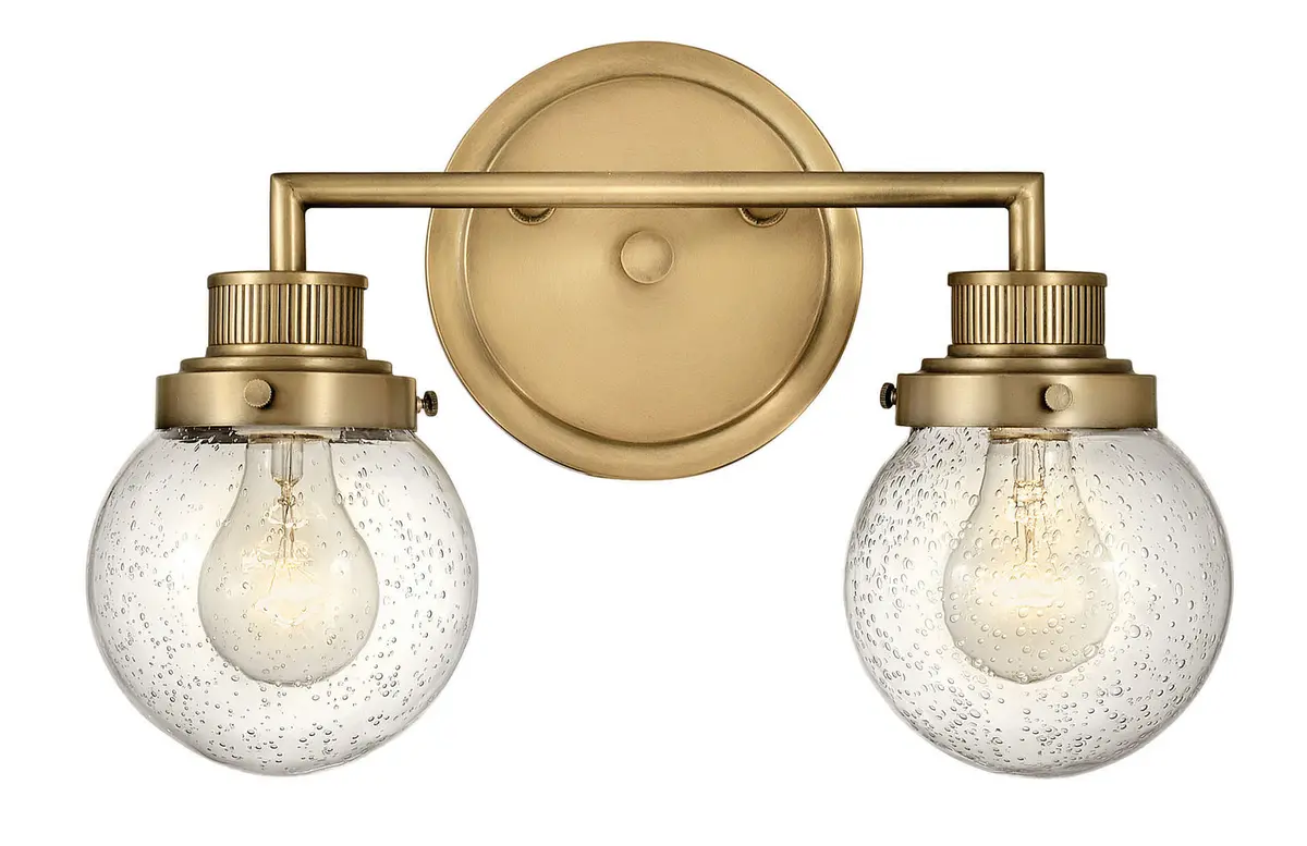 Poppy Led Bath In Heritage Brass 1