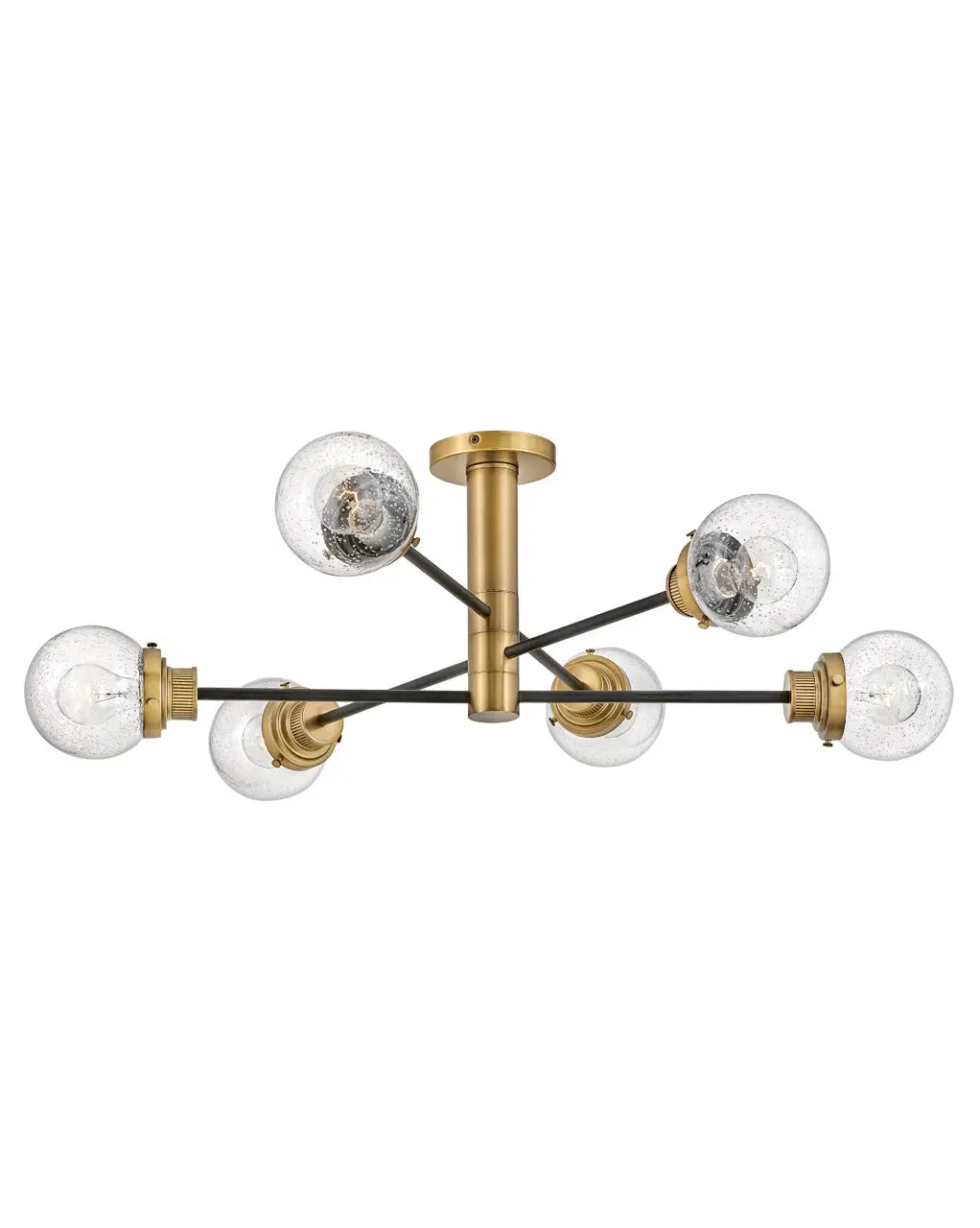 Poppy Led Semi Flush Mount In Black 1