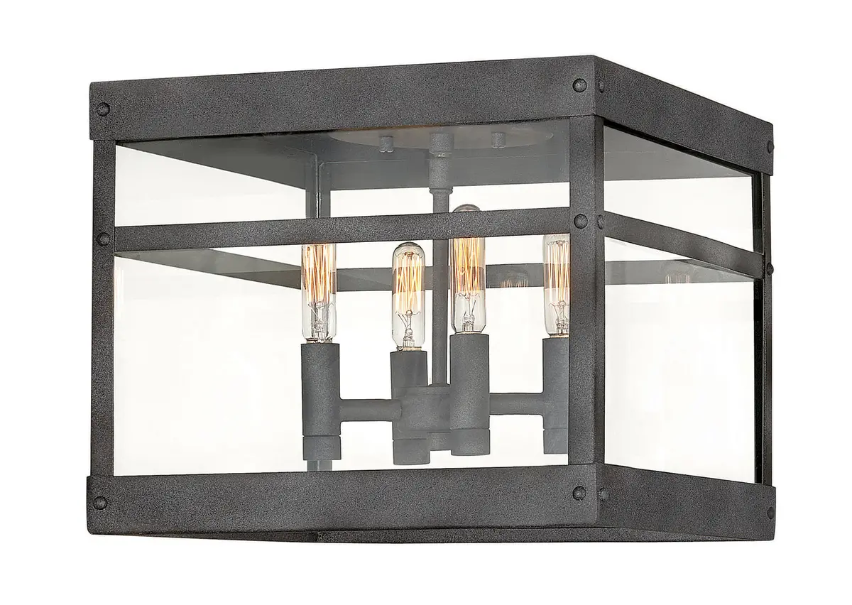 Porter Led Outdoor Lantern In Aged Zinc 1