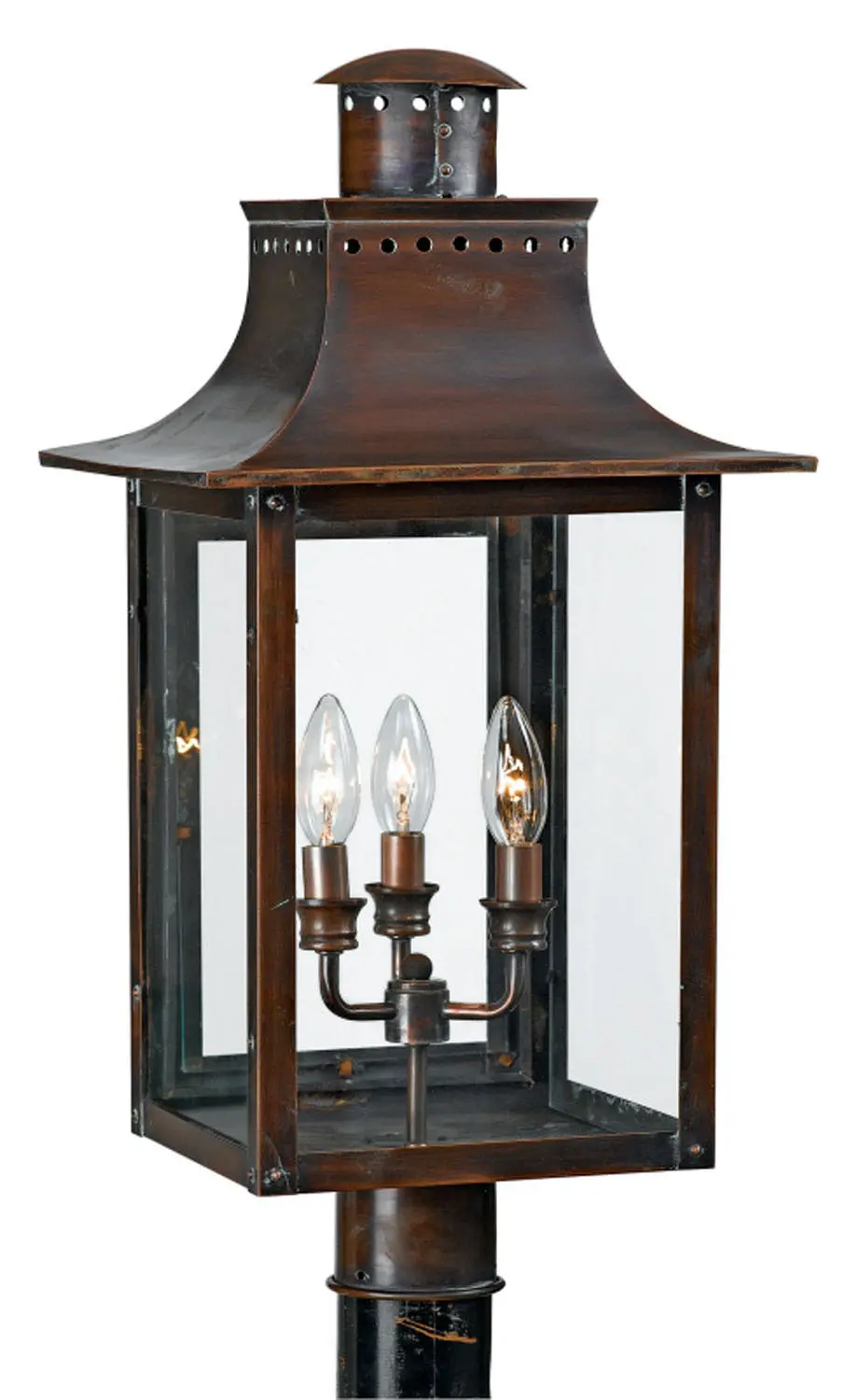 Quoizel Three Light Outdoor Post Lantern 1
