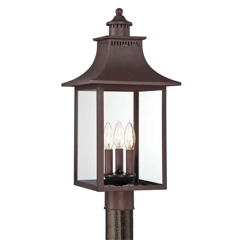 Quoizel Three Light Outdoor Post Lantern 1
