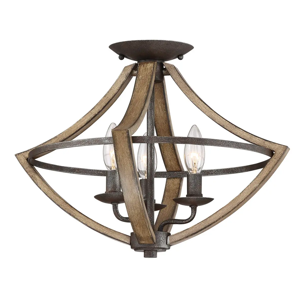 Quoizel Three Light Semi Flush Mount 1