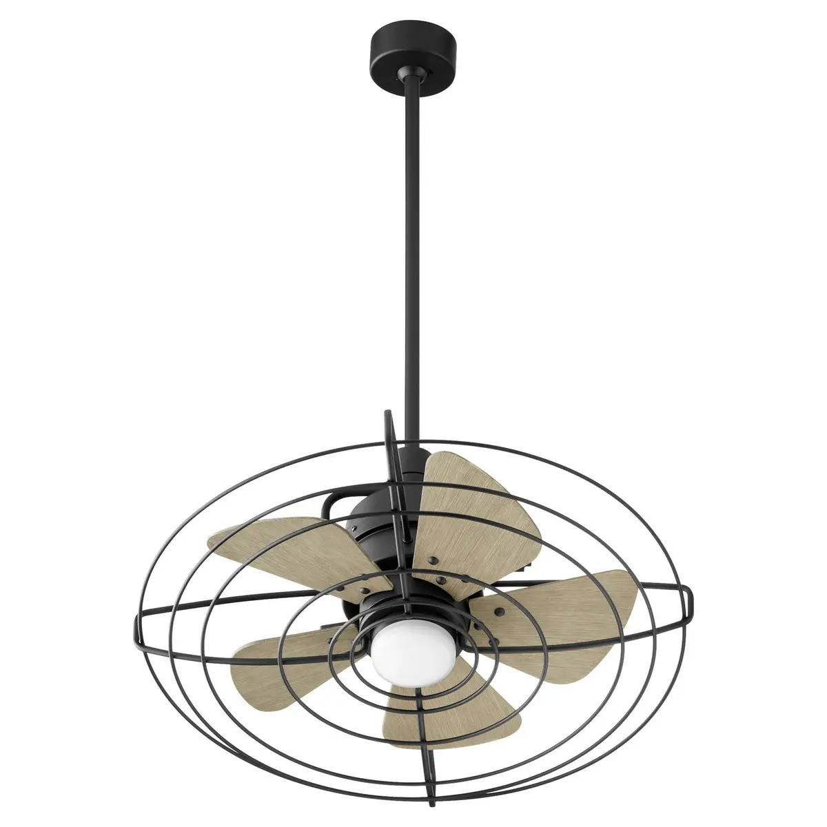 Quorum Bandit 24" Indoor/Outdoor 18W Led Swivel Patio Fan With Wall Control 1