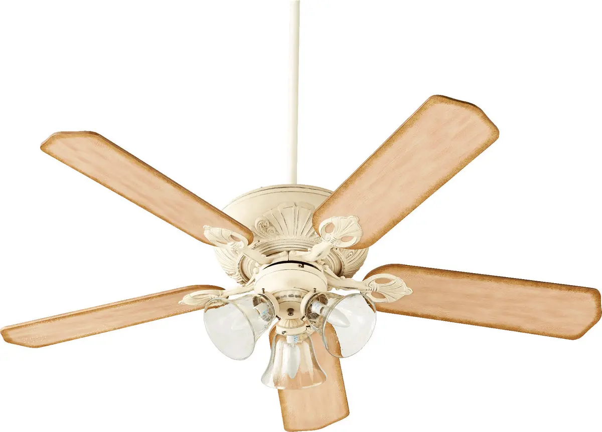 Quorum Chateaux 52" Indoor 3 Light 21W Led Pull Chain Ceiling Fan 1