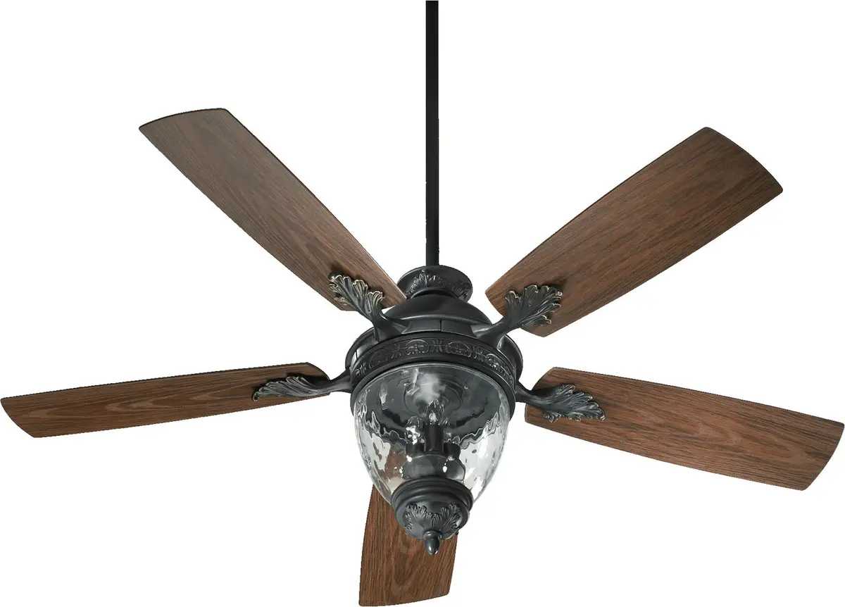Quorum Georgia 52"Outdoor Led Patio Fan In Old World 1