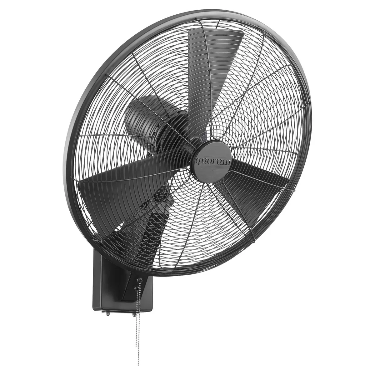 Quorum Impulse 20" Indoor/Outdoor Wall Fan In Matte Black 1