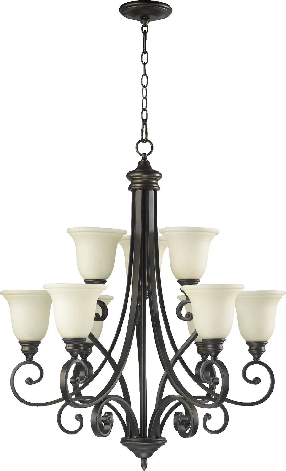 Quorum Nine Light Chandelier 1