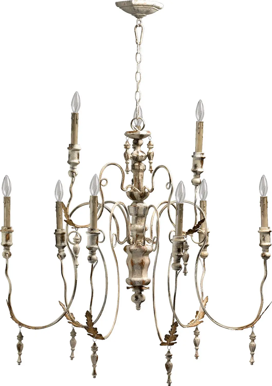 Quorum Nine Light Chandelier 1
