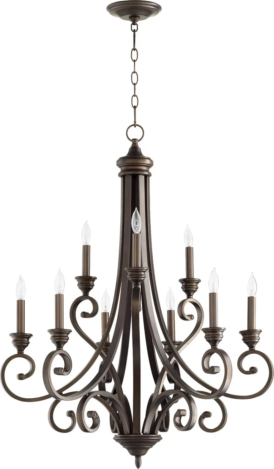 Quorum Nine Light Chandelier 1