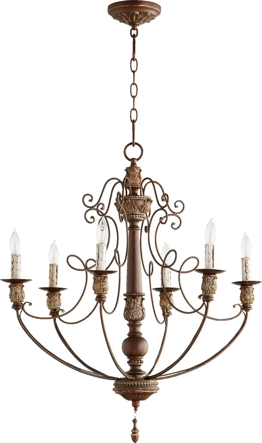 Quorum Six Light Chandelier 1