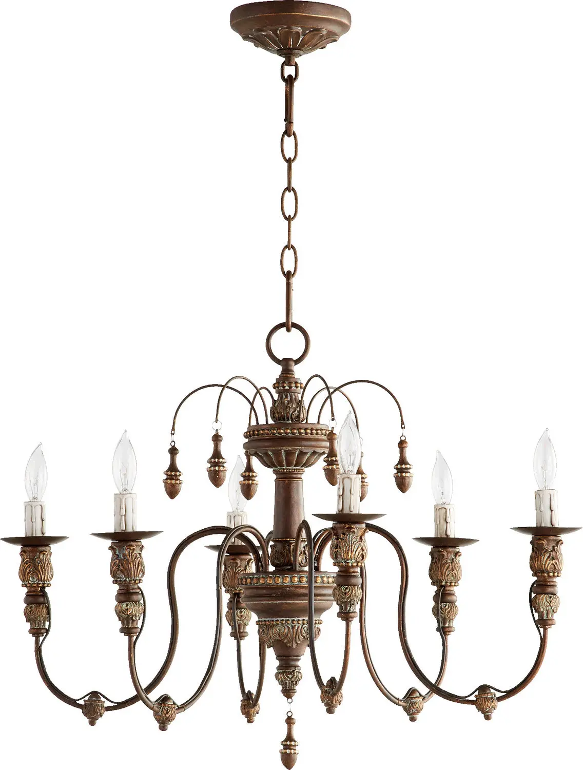 Quorum Six Light Chandelier 1