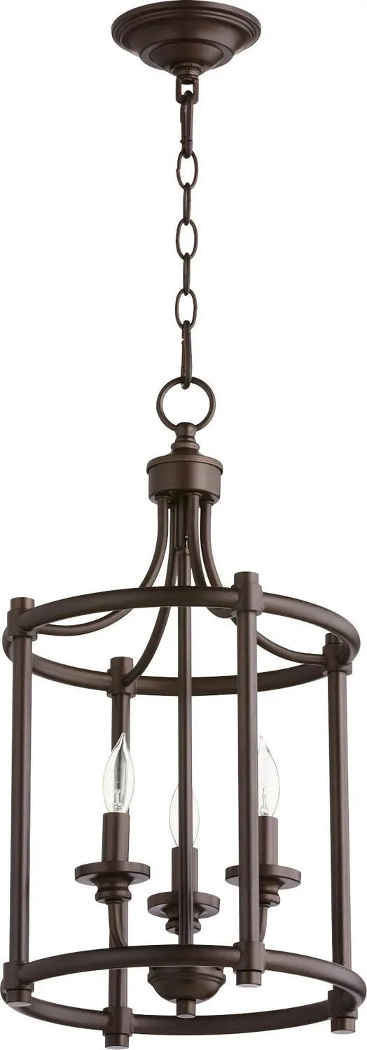 Quorum Three Light Entry Pendant 1