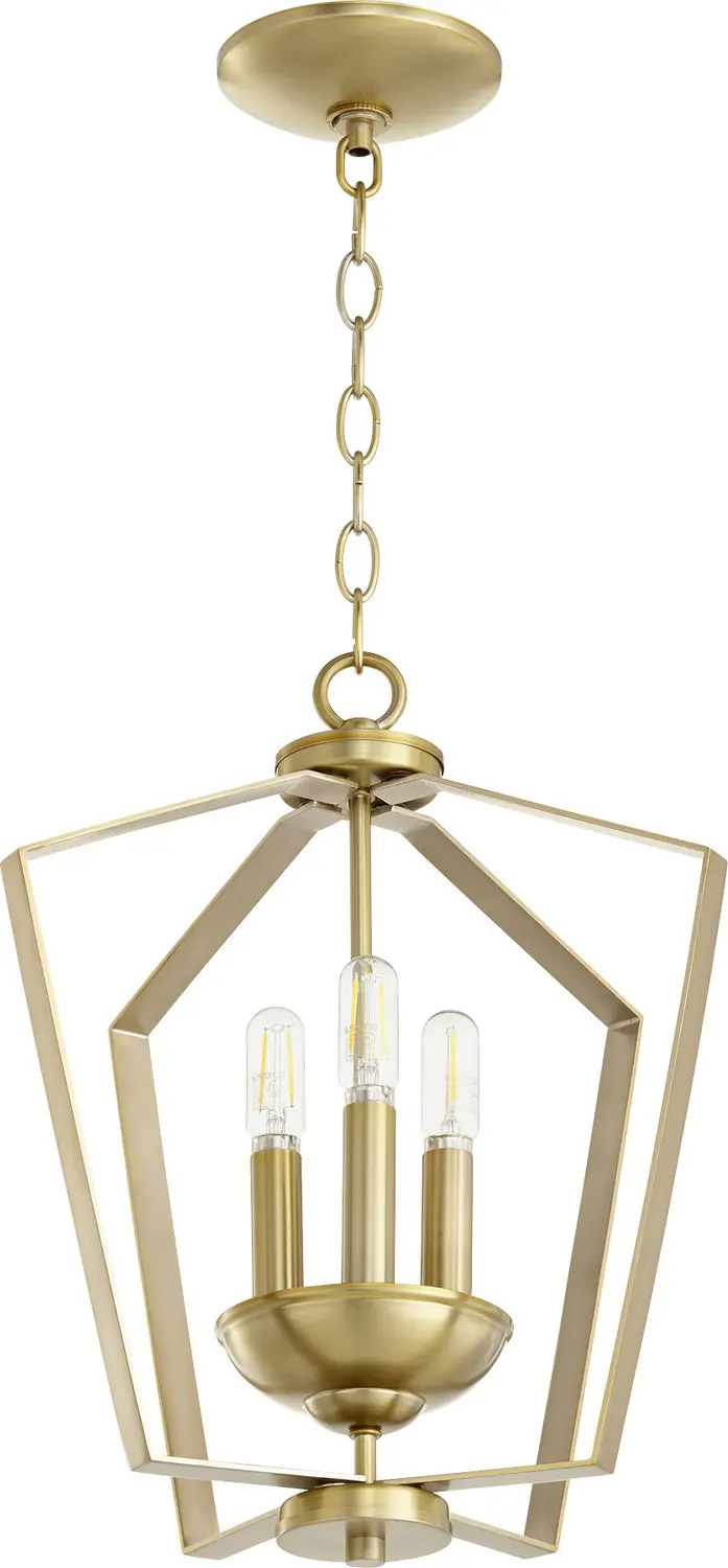 Quorum Three Light Entry Pendant 1