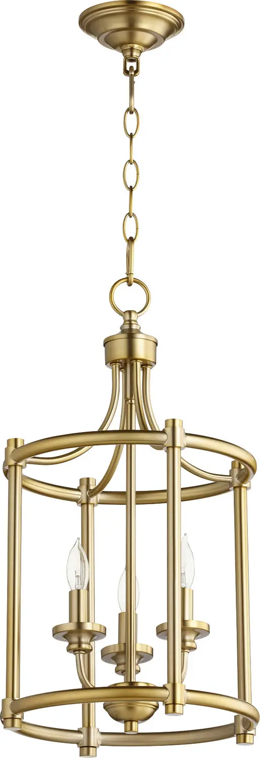 Quorum Three Light Entry Pendant 1