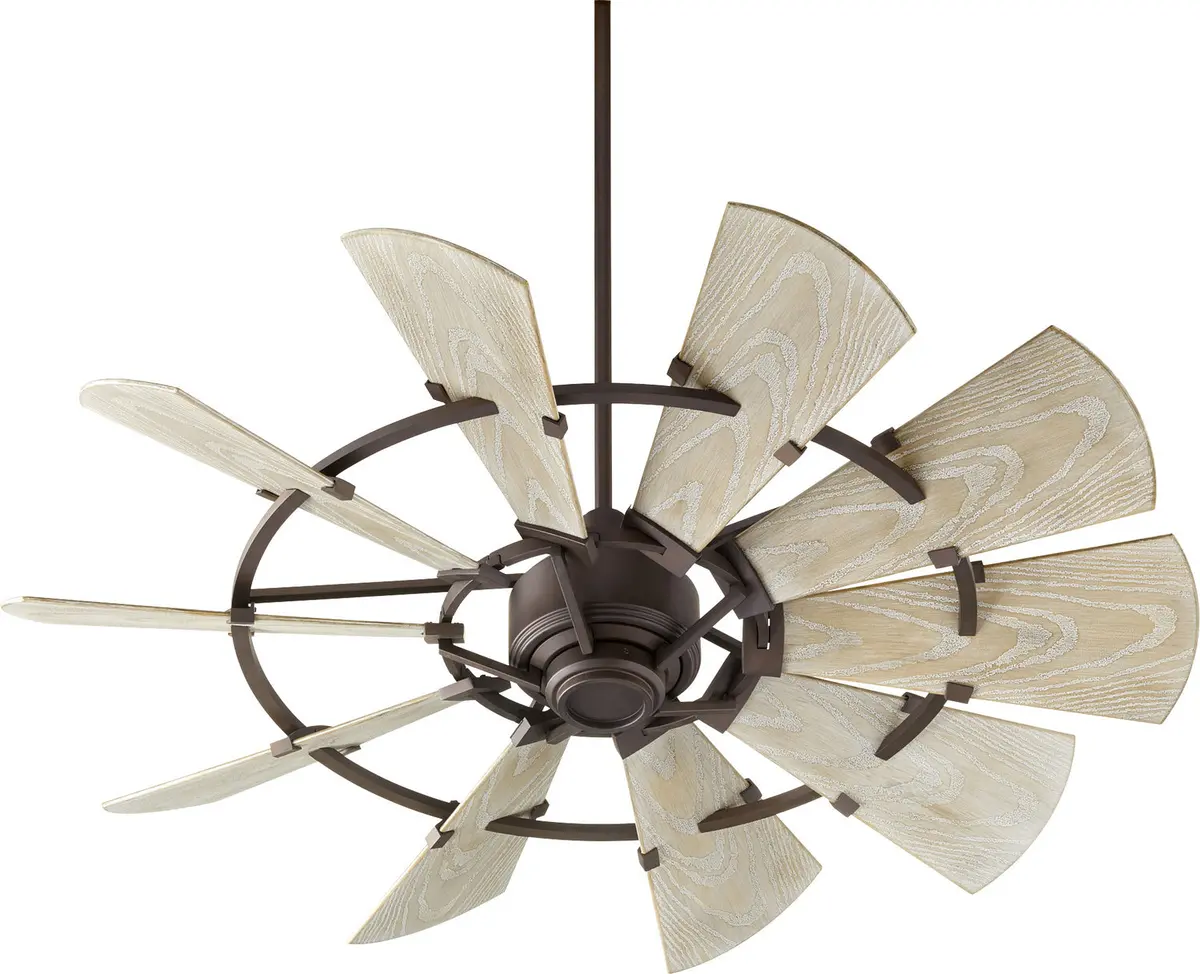 Quorum Windmill Indoor/Outdoor Dc Farmhouse Patio Fan With Remote 1