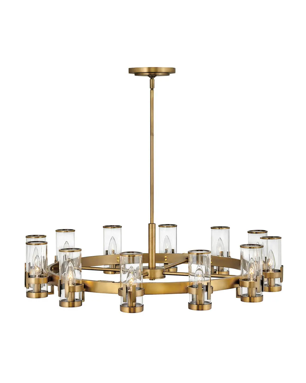 Reeve Led Chandelier In Heritage Brass 1