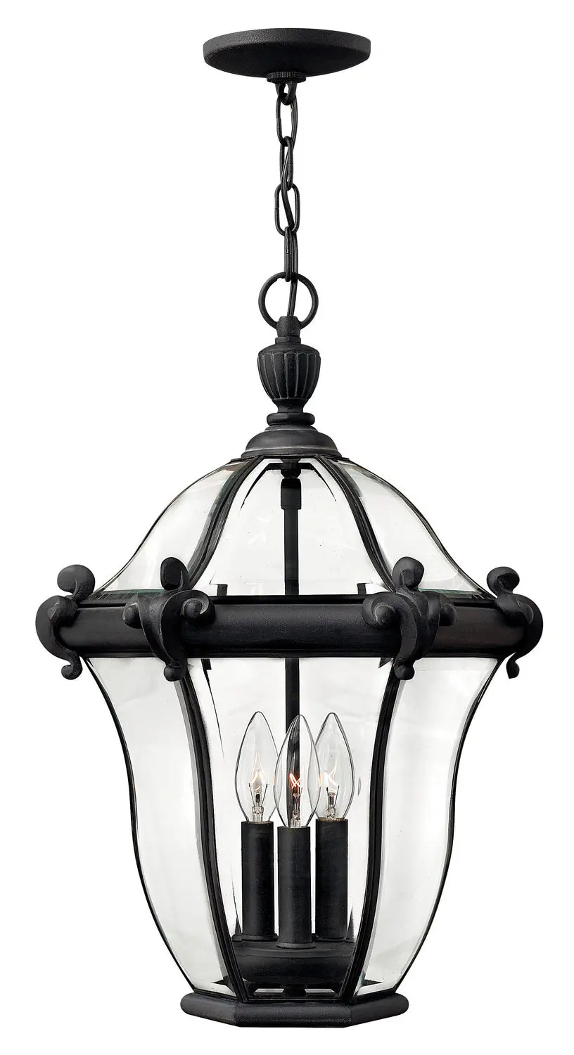 San Clemente Led Hanging Lantern In Museum Black 1