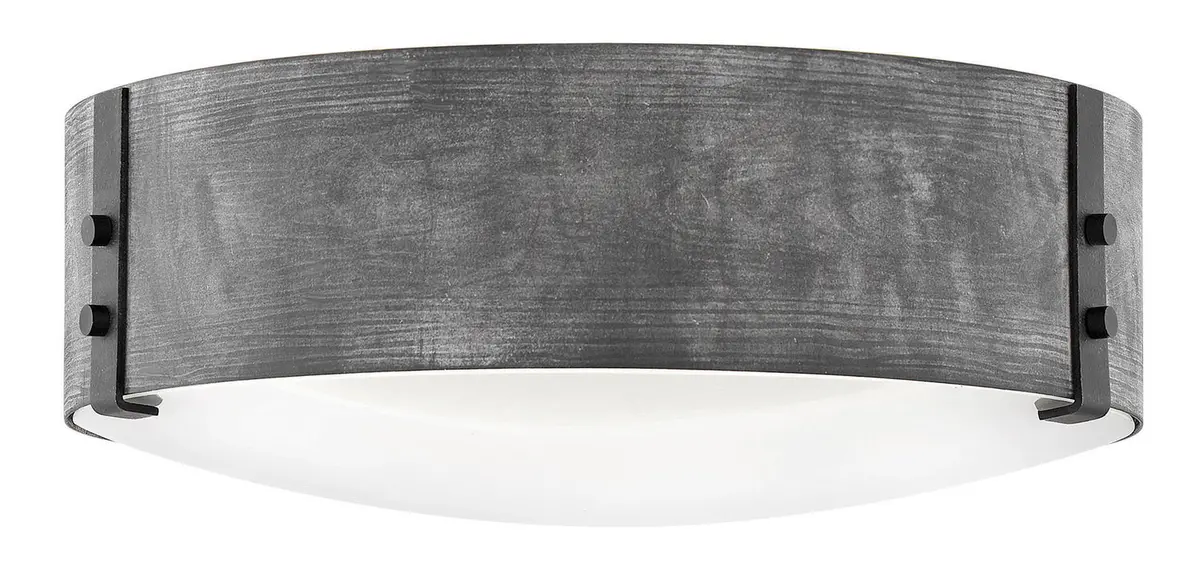 Sawyer Led Flush Mount In Aged Zinc 1