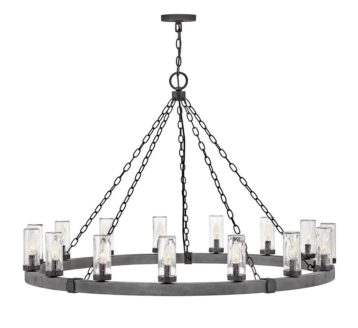 Sawyer Led Outdoor Lantern In Aged Zinc 1