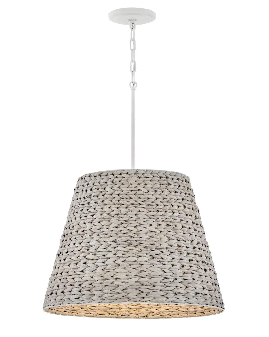 Seabrook Led Chandelier In Textured Plaster 1