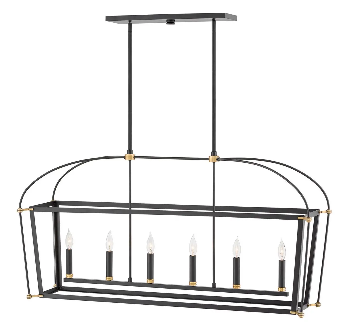 Selby Led Linear Chandelier In Black 1