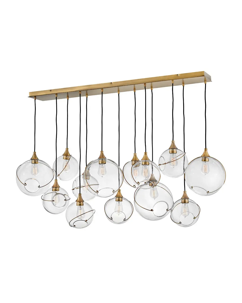 Skye Led Chandelier In Heritage Brass 1