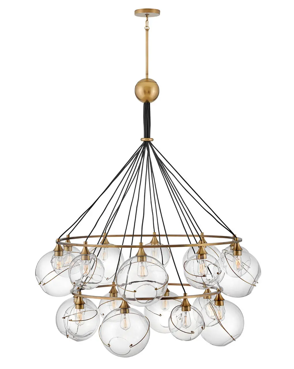 Skye Led Chandelier In Heritage Brass 1