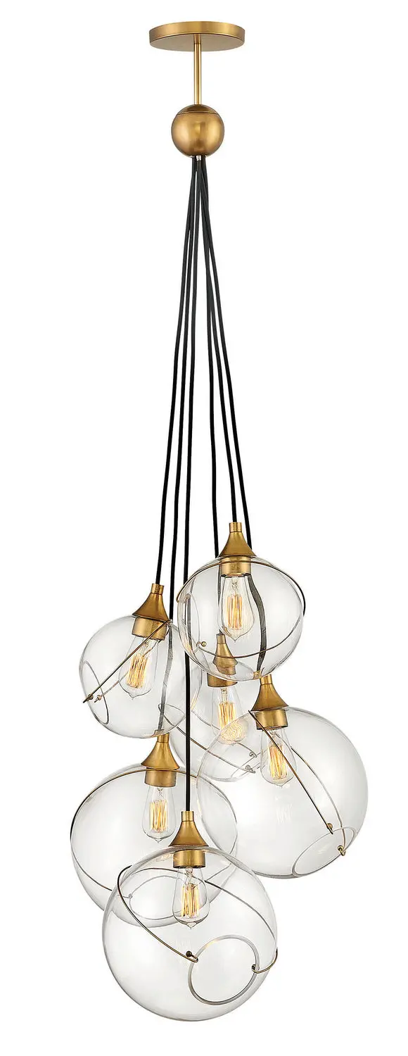 Skye Led Chandelier In Heritage Brass 1