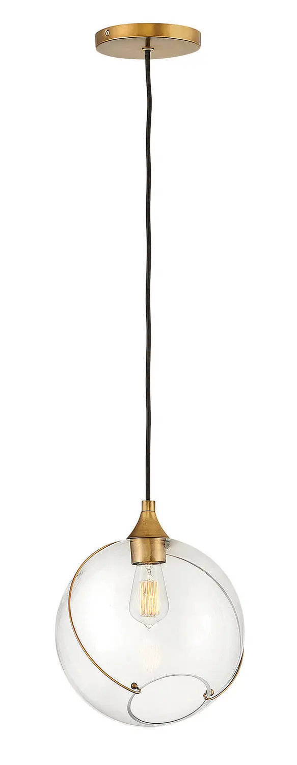 Skye Led Pendant In Heritage Brass 1